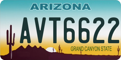 AZ license plate AVT6622