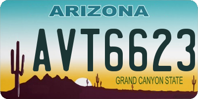 AZ license plate AVT6623