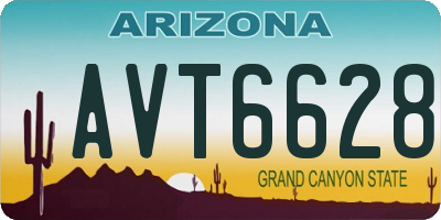 AZ license plate AVT6628