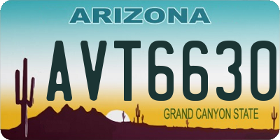 AZ license plate AVT6630