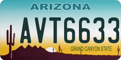 AZ license plate AVT6633