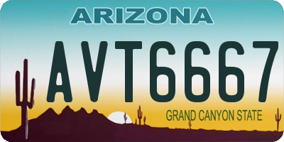 AZ license plate AVT6667