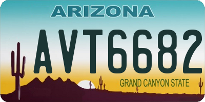 AZ license plate AVT6682