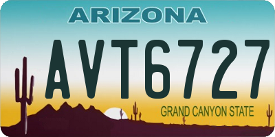 AZ license plate AVT6727