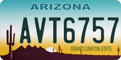 AZ license plate AVT6757