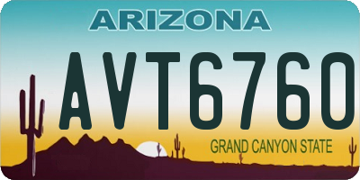 AZ license plate AVT6760