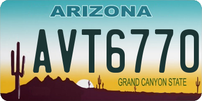 AZ license plate AVT6770