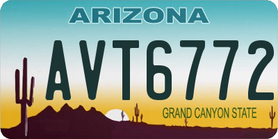 AZ license plate AVT6772