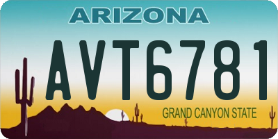 AZ license plate AVT6781