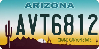 AZ license plate AVT6812