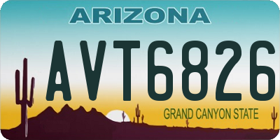 AZ license plate AVT6826