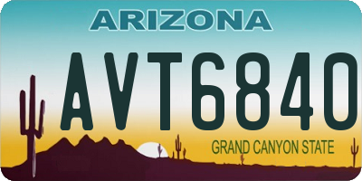AZ license plate AVT6840