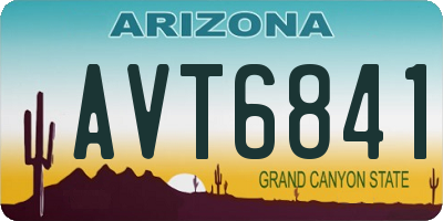 AZ license plate AVT6841