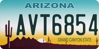 AZ license plate AVT6854