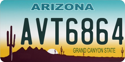 AZ license plate AVT6864