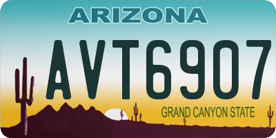 AZ license plate AVT6907