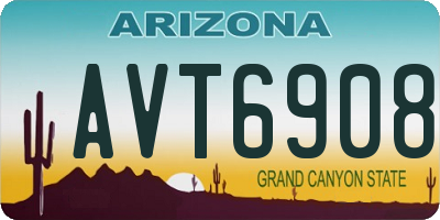 AZ license plate AVT6908