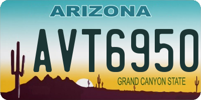 AZ license plate AVT6950