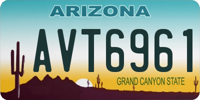 AZ license plate AVT6961