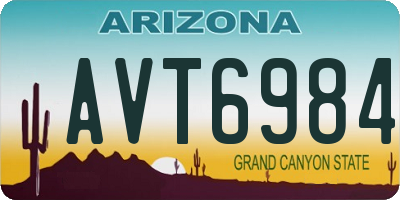 AZ license plate AVT6984