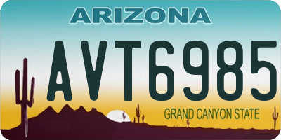 AZ license plate AVT6985