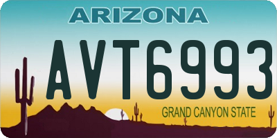 AZ license plate AVT6993