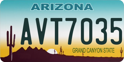 AZ license plate AVT7035