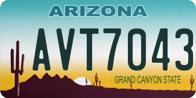 AZ license plate AVT7043