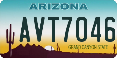 AZ license plate AVT7046