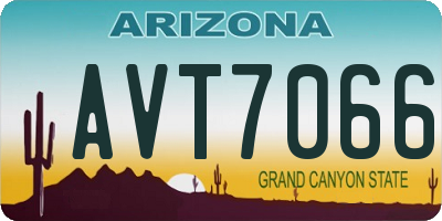 AZ license plate AVT7066