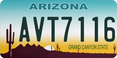 AZ license plate AVT7116