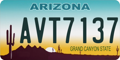 AZ license plate AVT7137