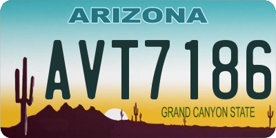AZ license plate AVT7186