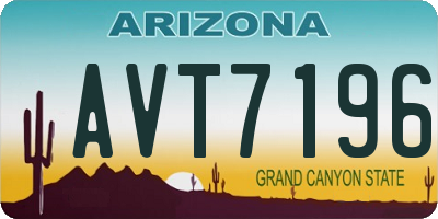 AZ license plate AVT7196