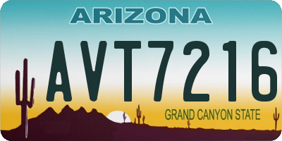 AZ license plate AVT7216
