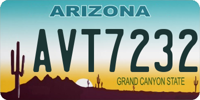 AZ license plate AVT7232