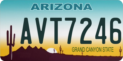 AZ license plate AVT7246