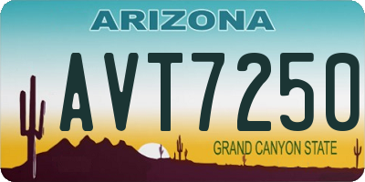 AZ license plate AVT7250