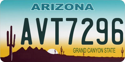 AZ license plate AVT7296