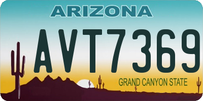 AZ license plate AVT7369