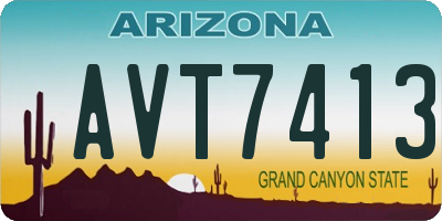 AZ license plate AVT7413