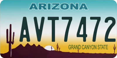 AZ license plate AVT7472