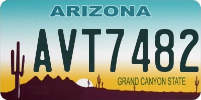 AZ license plate AVT7482