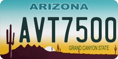 AZ license plate AVT7500