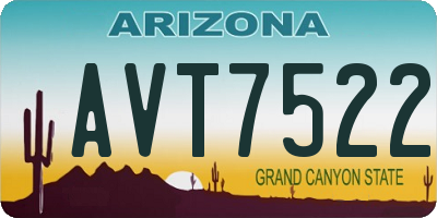 AZ license plate AVT7522