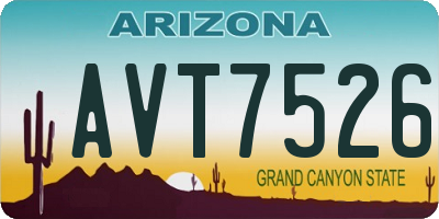 AZ license plate AVT7526