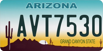 AZ license plate AVT7530