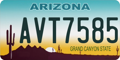 AZ license plate AVT7585