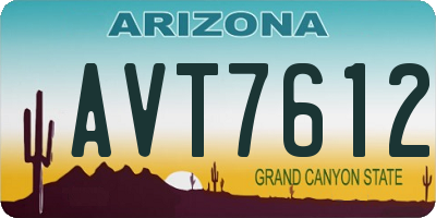AZ license plate AVT7612
