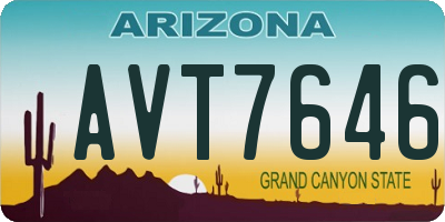 AZ license plate AVT7646